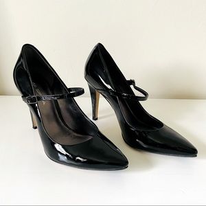 Via Spiga Black Patent Leather Stilettos!